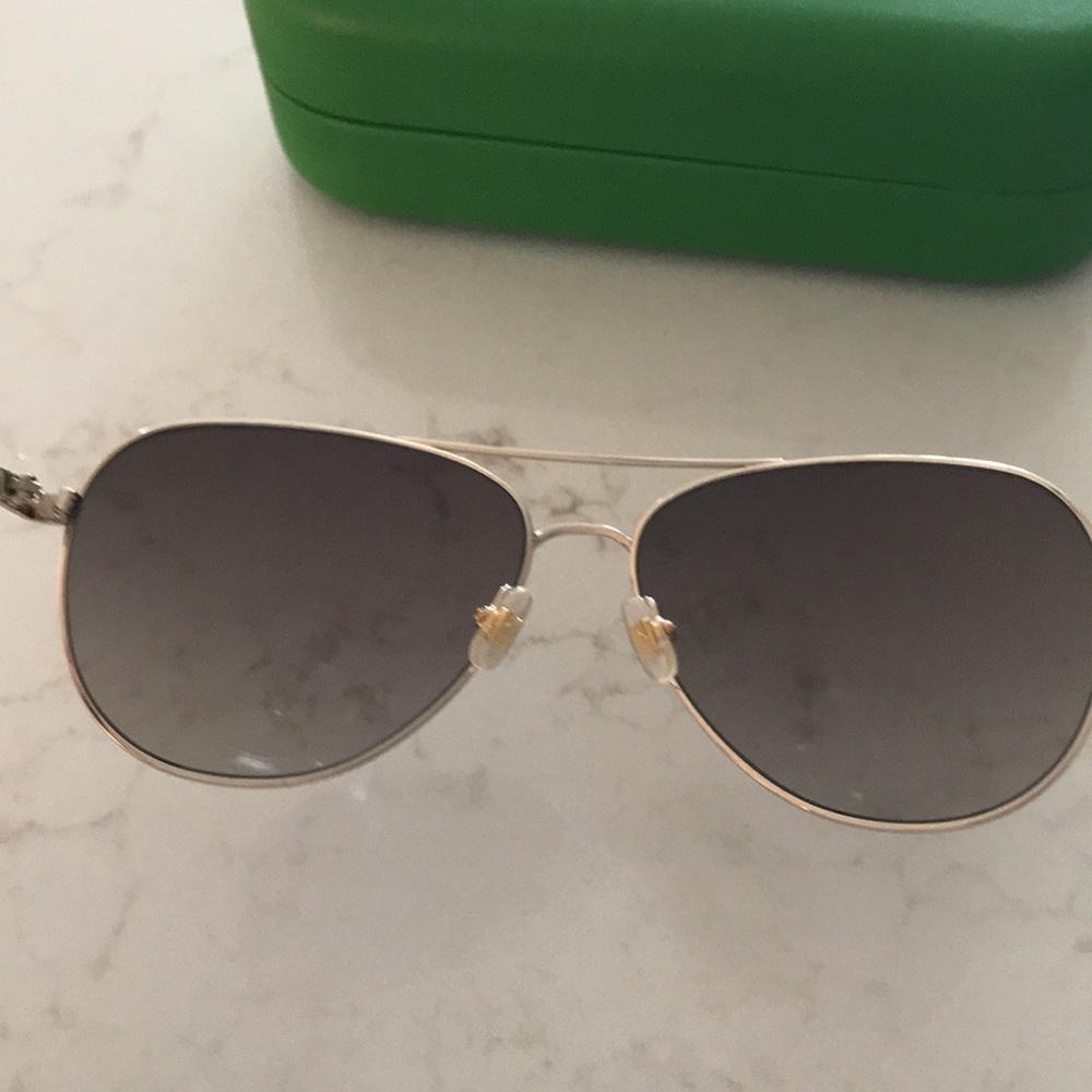 New in box Kate Spade Varese Aviator Sunglasses Gray Lenses gold & tortoiseshell - Picture 7 of 15